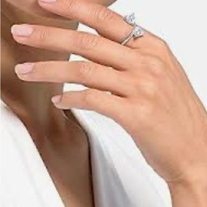Swarovski Double Heart Ring
